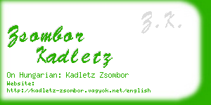 zsombor kadletz business card